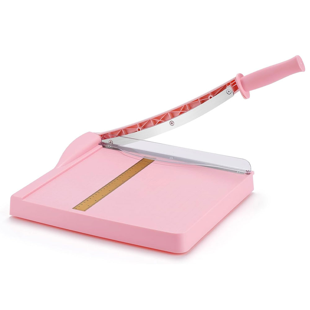 Paper Cutting Guillotine - 안전 가드와 칼날 잠금 기능이 있는