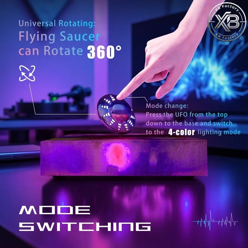 공중부양 UFO 램프 360도 회전 °   회전하는 은 - Office Tech And Gadgets 리뷰 및 가격