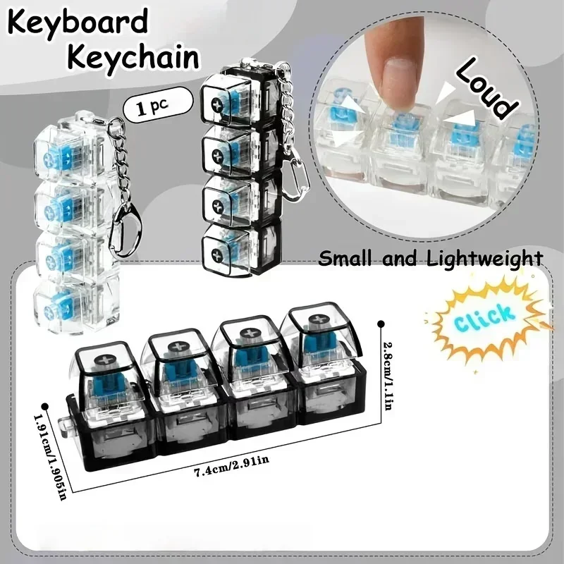 1/2개 LED 키보드 키캡 스트레스 해소 키체인 4버 - Office Tech And Gadgets 리뷰 및 가격