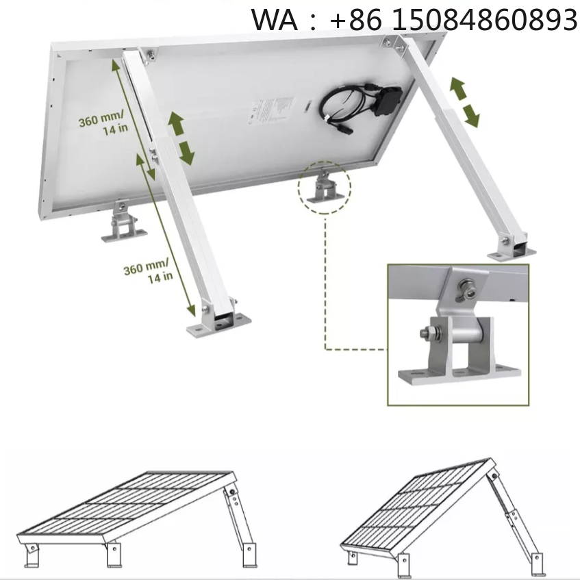 조절 가능한 삼각형 PV 마운트 브래킷, 평지붕 태양광 - Flat Panel Mount Tilt 리뷰 및 가격